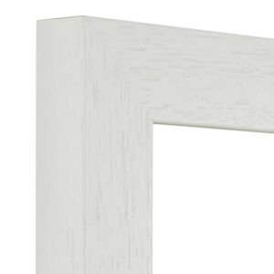 Moderne Witte Fotolijst met Houtnerf - Strak Design (4 cm breed)