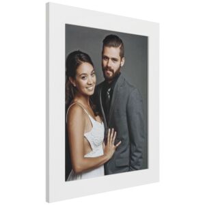 Glans witte fotolijst. 45mm breed, 50x75cm