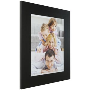 Moderne mat zwarte fotolijst. 70mm breed, 66x96,5cm