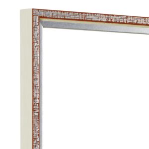 Fotolijst – Terracota met Zilver - Witte zijkant - Smal Lijstprofiel