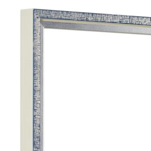 Fotolijst – Blauw met Zilver - Witte zijkant - Smal Lijstprofiel