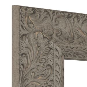 Brede Ornament Schilderijlijst - Warm Grijs - Verweerd Effect, 29,7x42cm(a3)
