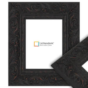 Brede Ornament Schilderijlijst - Donkerbruin - Verweerd Effect, 42x59,4cm(a2)