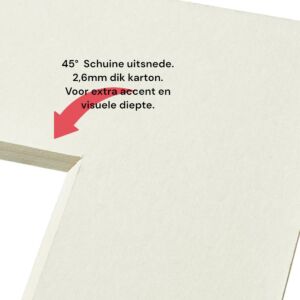 Passe-partout Creme- Extra dik - MSK 2,6mm, 60x80cm