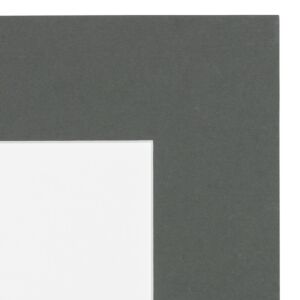 Passe-partout - Staalgrijs met witte kern, 30x45cm