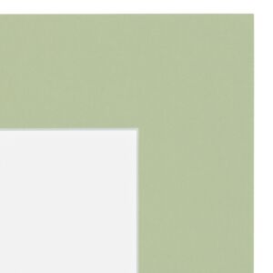 Passe-partout - Zacht groen met witte kern, 50x60cm