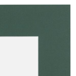 Passe-partout - Jenever groen / donkergroen met witte kern, 15x23cm