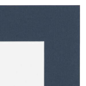 Passe-partout - Staalblauw met witte kern, 28x35cm
