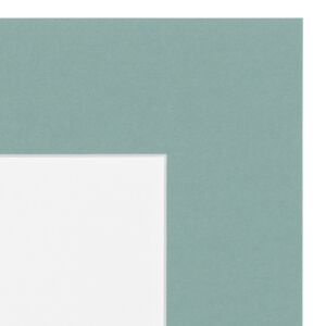 Passe-partout - Aqua blauw/groen met witte kern, 15x22cm