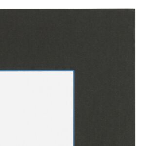 Passe-partout - Zwart met blauwe kern, 20x28cm