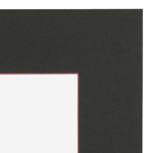 Passe-partout - Zwart met rode kern, 40x50cm