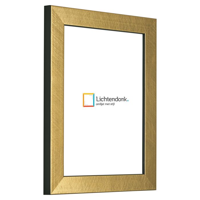 Fotolijst - Fotokader - Goud - Kraseffect - Fotomaat 13x19 - Ontspiegeld glas - Art.nr. 10285413191