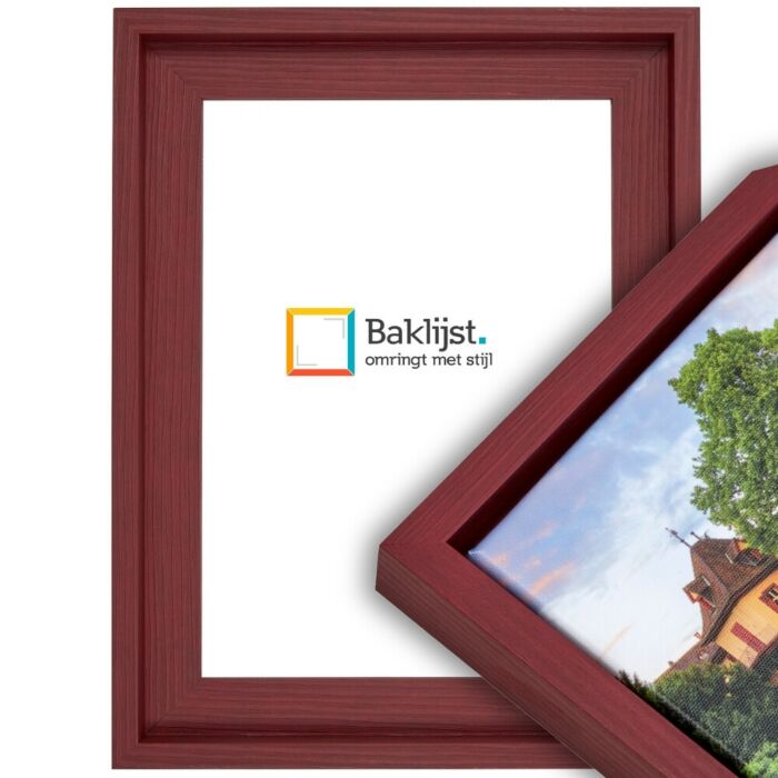 Baklijst Legno - Bordeaux Rood - Geribbeld profiel