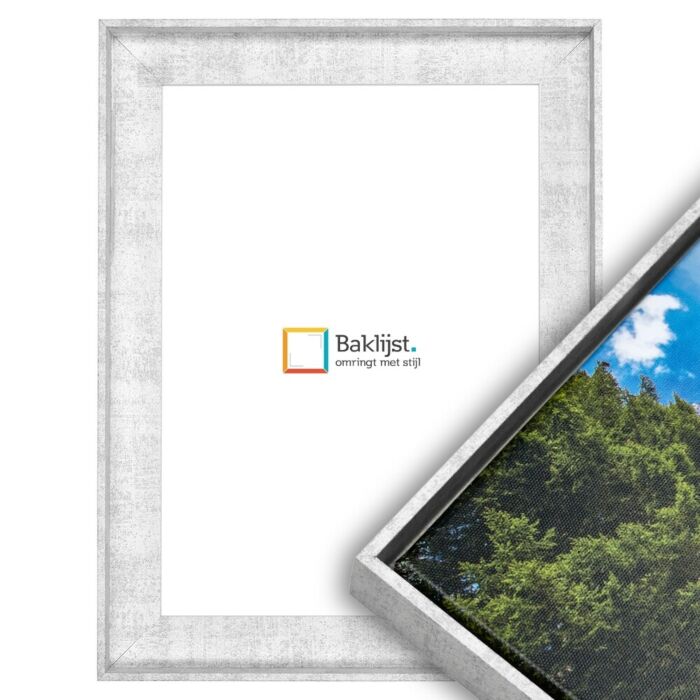 Baklijst - Canvaslijst - Wit Marmer Effect