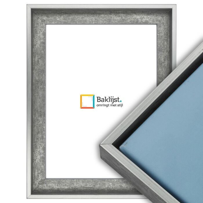 Baklijst Spazzo d'Argento - Canvaslijst - Geborsteld Zilver