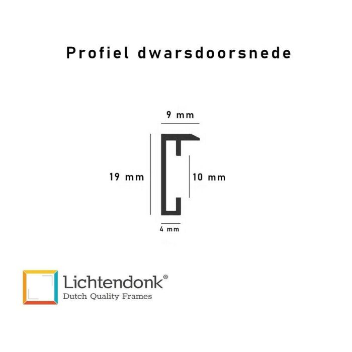 Wissellijst 50x100 Chrome Zilver Aluminium – Ontspiegeld UV Werend Acrylite - ALU Pro-Line Lichtendonk - Posterlijst – Fotolijst –  Fotokader – Cadre Photo – Photoframe
