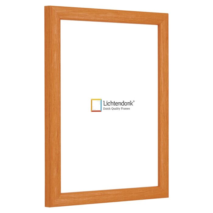 Fotolijst - Fotokader - Oranje - Halfrond met zichtbare houtnerf - Fotomaat 30x40 - Ontspiegeld glas - Art.nr. 1055006230401