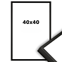 Aluminium Wissellijst 40 x 40 Zwart - Ontspiegeld Glas - Professional