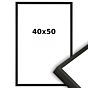Aluminium Wissellijst 40 x 50 Zwart - Ontspiegeld Glas - Professional