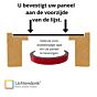 Dibond zilver 4 cm hoog - Paneellijst