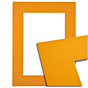 Passe-partout - Oranje met witte kern